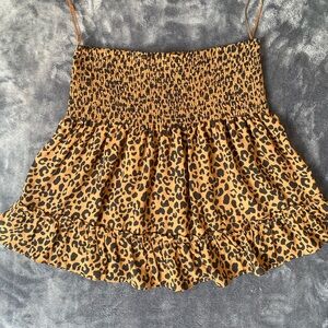 Leopard Print Women's Skirt Size Large